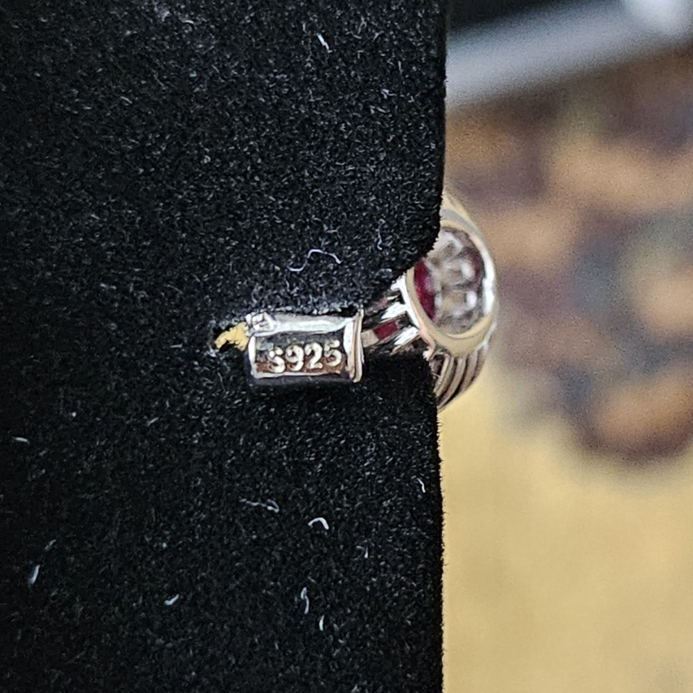 Elegant Lab Ruby Pendant Necklace - Picture 3 of 3